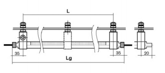 Abrazadera gemela de la lámpara infrarroja del tubo de la onda media de GJ0002L 11X23 con el acero inoxidable 6