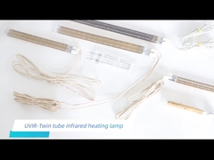 Oro que cubre las lámparas de infrarrojo gemelas del tubo, lámpara de infrarrojo de calefacción industrial de la onda corta