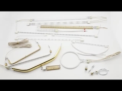 Lámpara de calefacción de halógenos de tubo único recubierta de oro con ángulo plano en forma de U