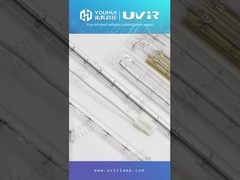 Revestimiento de oro Lámpara de calefacción de halógenos de tubo doble infrarrojo