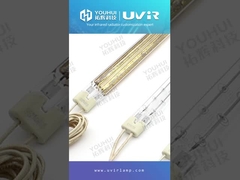 TC04 THG101279 Calentador halógeno Lámpara de revestimiento dorado Twin Tube lámpara infrarroja para máquina de impresión 3D