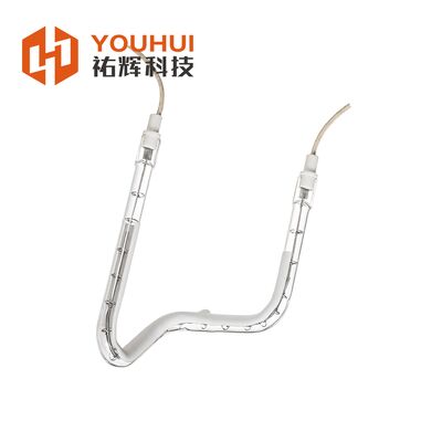 Lámpara IR de onda corta de 1660W 230V recubierta de oro Calentador infrarrojo de cuarzo para calefacción industrial