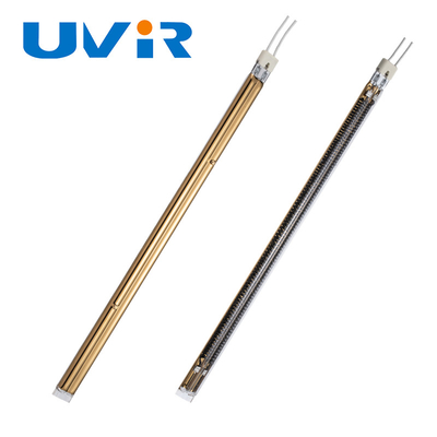 Buen precio Lámpara de calefacción IR de fibra de carbono de doble tubo con revestimiento de oro de 3500W en línea
