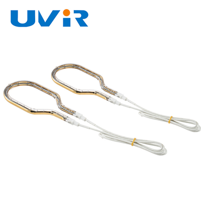 Buen precio Corta onda Revestimiento de oro 39-606mm Anillo lámparas infrarrojas Tubo de vidrio de cuarzo de tungsteno en línea