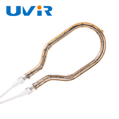 Buen precio Lámpara de calentamiento por infrarrojos con tubo de cuarzo y reflector dorado 200-6000W en línea