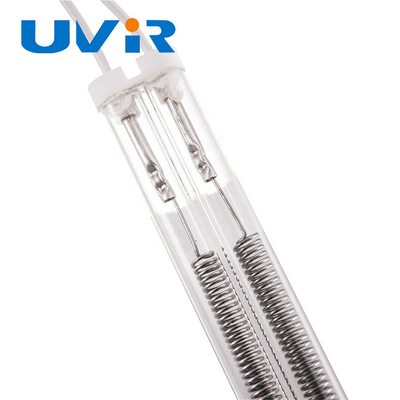 Buen precio Lámpara infrarroja de onda media de tubo doble de 1000W, 230V, calentador de cuarzo en línea