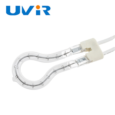 Buen precio calentador infrarrojo del halógeno del cuarzo de 500W Ring Infrared Lamps White Reflector para la producción industrial en línea