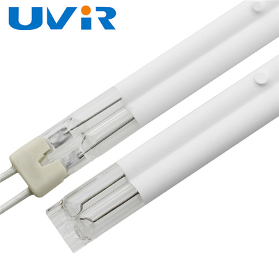 Buen precio Lámparas infrarrojas del cuarzo del tubo blanco del gemelo con eficacia del calor de 500m m en línea