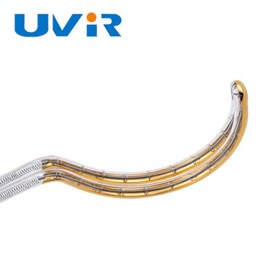 Buen precio Lámpara de calentamiento infrarrojo de cuarzo con revestimiento de oro de 240V 600W en línea