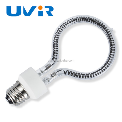 emisor infrarrojo del cuarzo de la lámpara de calefacción de la fibra de carbono de la onda media del tubo del claro 500w