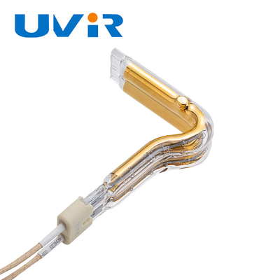 Buen precio Tubo calefactor halógeno dorado en forma de L 150-6000W Lámpara infrarroja industrial en línea