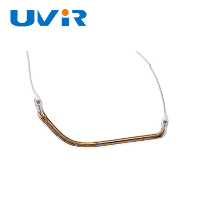 Tubo de elemento de calefacción infrarrojo 3D recubierto de oro 150-6000W