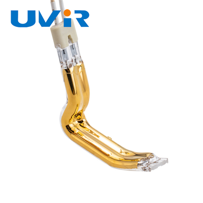 OEM plateado oro de calefacción infrarrojo doble en forma de L del tubo 150-6000w