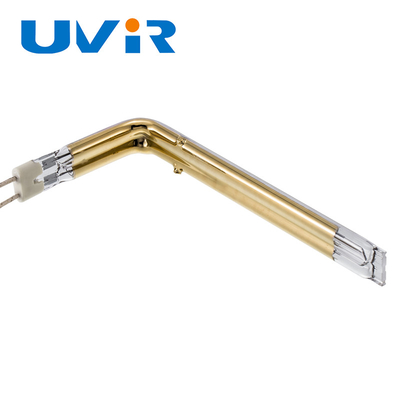 Good price El oro plástico del elemento de calefacción del tubo del cuarzo de las piezas del gemelo de UVIR plateó infrarrojo en línea
