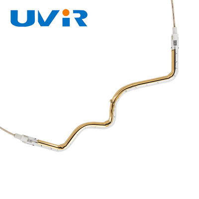 Buen precio Tubo de elemento de calefacción infrarrojo de cuarzo recubierto de oro 1050W en línea