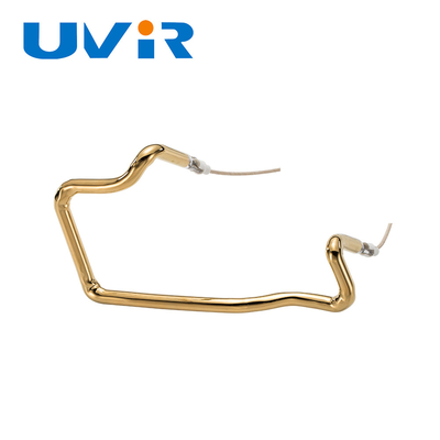 Halógeno de calefacción infrarrojo industrial Heater Tube Shaped Element del oro de los accesorios