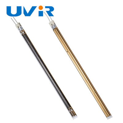 Buen precio cuarzo Heater Lamp, lámpara del tubo del gemelo de 15x33 TL1145 de la calefacción IR de la capa del oro en línea