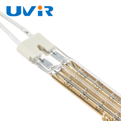 Lámpara de infrarrojos de onda corta de doble tubo recubierta de oro 3500W