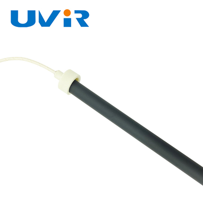 Lámpara infrarroja de cuarzo de un solo tubo Lámpara halógena de tubo negro para calefacción industrial