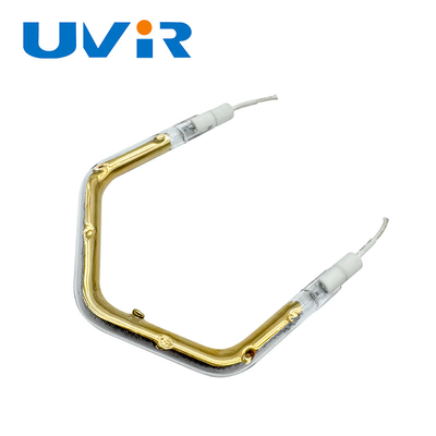 Tubo de un solo elemento de calefacción infrarrojo Semi-or-revestido de oro Revestido de oro personalizado 150-6000W