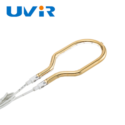 Lámparas de infrarrojos de cuarzo de anillo de potencia de 200-6000W con accesorios de calefacción de tubo único recubiertos de oro personalizados