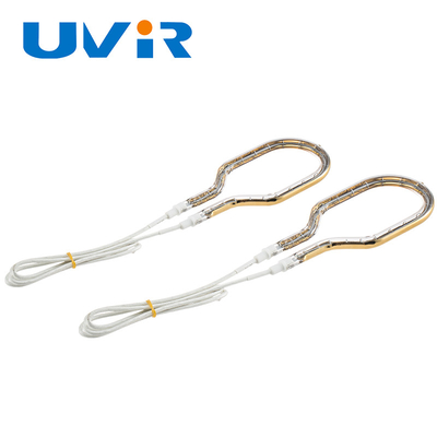 Good price Tubo de lámpara de calefacción de vidrio de cuarzo Tubo de lámpara de infrarrojos circular de revestimiento de oro de tubo único en línea
