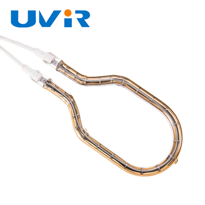 55-575V Voltado de entrada Tubo de cuarzo claro lámparas de infrarrojos de onda corta con reflector de oro
