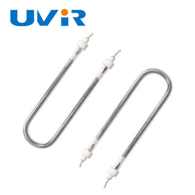Buen precio Tubo de lámpara de calentamiento infrarrojo halógeno en forma de U con vida útil de 10000-20000h, temperatura de filamento de 1100-2600°C y recubrimiento dorado/blanco para equipos industriales en línea