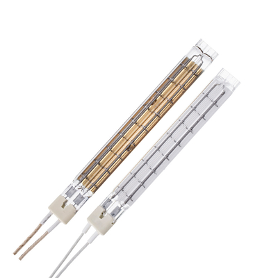 Lámpara de calefacción de halógenos de doble tubo de 1200W recubierta de oro