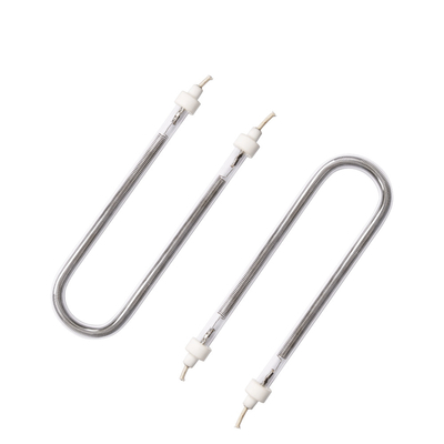 Tubo de cuarzo transparente con lámpara Tipo U personalizable Tubo de elemento de calefacción infrarrojo 200-6000w