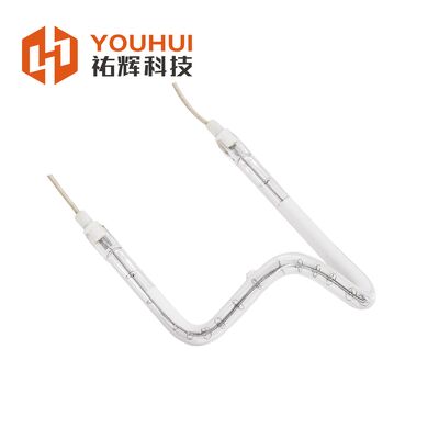 Tubos de elementos de calefacción infrarrojos de emisores de cuarzo recubiertos de blanco con potencia de 150-6000W y voltaje de 45-480V