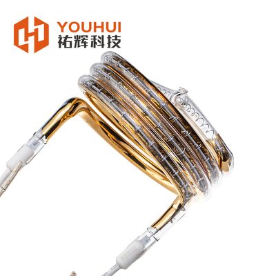 Buen precio Tubo de elemento calefactor infrarrojo con recubrimiento de oro de 150-6000W con vida útil de 5000-20000h para aplicaciones industriales en línea