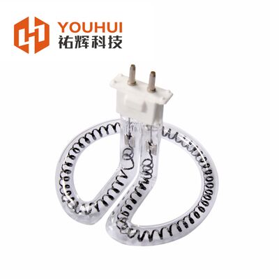 Lámpara de calefacción infrarroja de fibra de carbono de tubo único con base TC04, longitud de calentamiento de 50-1500 mm y opciones OEM / ODM personalizables