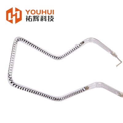 Buen precio Lámpara calefactora infrarroja de fibra de carbono de onda media con tubo de cuarzo para un curado rápido y un tiempo de respuesta de 1 s en línea