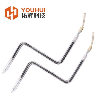 Buen precio Lámpara de calefacción infrarroja de doble tubo de fibra de carbono de tipo Z de 200-4000W duradera con color emitente claro para aplicaciones industriales en línea