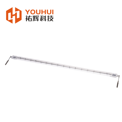 Buen precio OEM personalizado 5000h Vida útil 1s Tiempo de respuesta 1100-2600°C Temperatura del filamento Lámpara de calefacción de halógenos infrarrojos de cuarzo en línea