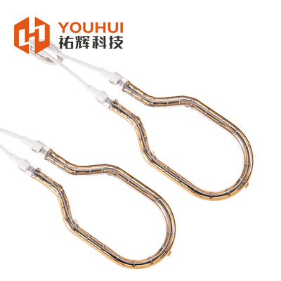 Single Tube Ring Infrared Lamp with Gold Reflector for Plastic Welding Circular Infrared Heater
