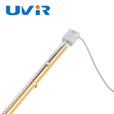 Tubo 230V 1200W de la lámpara del halógeno del infrarrojo del cuarzo de la capa del oro solo
