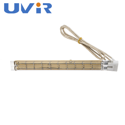 Buen precio Calentador infrarrojo de tubos gemelos de oro de 115V 600W para secado de pintura en línea