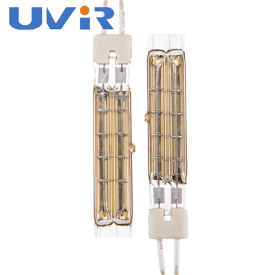 Lámparas de infrarrojo gemelas del tubo del reflector del oro TC01, lámparas de calefacción del halógeno del cuarzo 500V