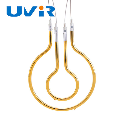 Buen precio Onda corta del tubo del cuarzo de las lámparas infrarrojas de la circular del reflector del oro en línea