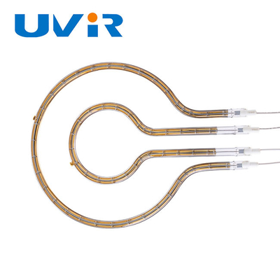 Lámpara Infrarroja de Anillo Reflectante Dorado de 2200W, 230V, Tubo de 8mm