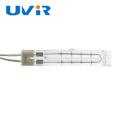 450W 115V Lámpara de calor infrarrojo de tubos gemelos de cuarzo transparente