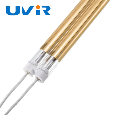 Good price Tubo infrarrojo gemelo 2500W de la lámpara de calor de la onda media para la calefacción de capa en línea