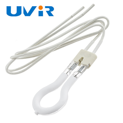 Tubo de vidrio pulido infrarrojo de cuarzo de la lámpara de calor del calentador de Ring Halogen