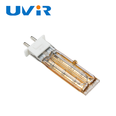 Calentador gemelo de la lámpara de infrarrojo del cuarzo del tubo TC04 500W 115V con el reflector del oro